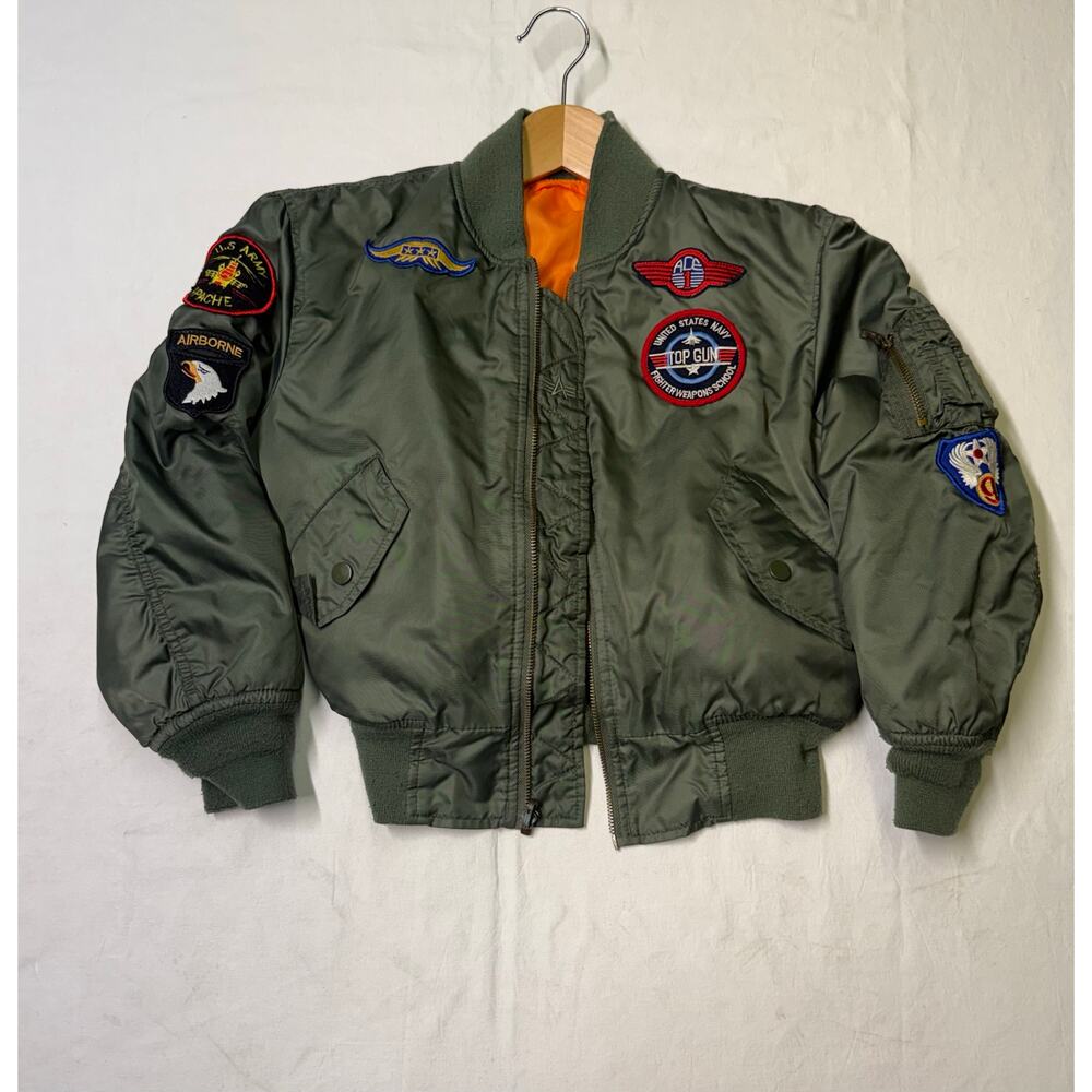 Alpha Industries Jacket MA-1 Top Gun Reversible Bomber jacket kids size YS